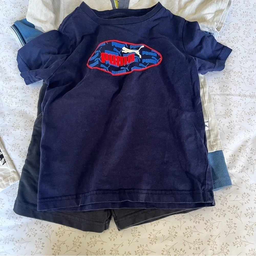 Lot 6 Boys 4-5T Bluey Shirt Short, Tommy Bahama Shirt Sho, Puma & Disney T-shirt